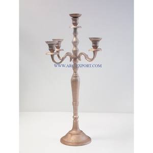 Candelabro de Acero Inoxidable para Decoración del Hogar, Candelabro de Mesa con 5 Brazos, Cristal Pulido, Diseño Maravilloso - Product Image 5