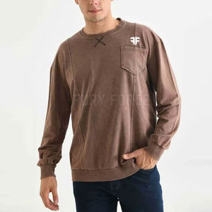 Sweat-shirt d'hiver en coton/polyester à lavage acide solide fabriqué au Pakistan pour hommes, logo personnalisé - Product Image 6