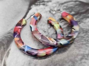 Pendientes de Resina Bordados a Mano, Joyería de Moda de Acero Inoxidable para Mujeres y Niñas, Estilo Clásico para Bodas, Alta Calidad - Product Image 5