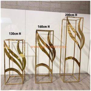 Trompeta de lujo para decoración del hogar y la boda hecha de centro de mesa de latón con decoración de fiesta de café interior chapada en oro - Product Image 4