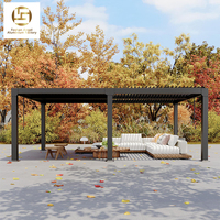 Vente directe d'usine Pergola de jardin en aluminium de luxe Pare-soleil d'extérieur sur pied Pergola à persienne motorisée Auvent de pergola