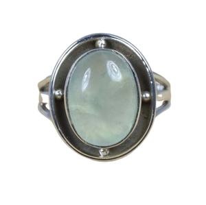 Anillo de piedras preciosas de Calcedonia Aqua para niñas, anillo hecho a mano de lujo, joyería, anillo de piedras preciosas de Plata de Ley 925, sello de plata de ley 925 - Product Image 1