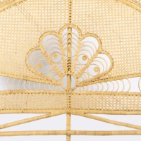 Meistverkauftes Handgefertigtes Umweltfreundliches Modulares Rattan-Wellendesign Midcentury Kopfteil für Schlafzimmermöbel Heim-Bettkopfteil