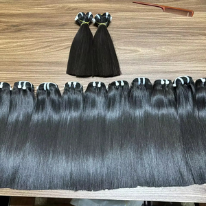 12 Inches Natural Color Black Bone Straight Bundles Raw Vietnamese Human Hair for <b>Training</b> <b>Heads</b> for Black Women - Product Image 1