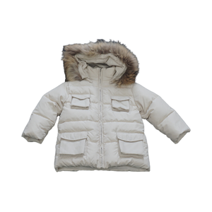 Chaqueta desmontable transpirable impermeable a prueba de viento con capucha de piel y cierre de cremallera - Product Image 1