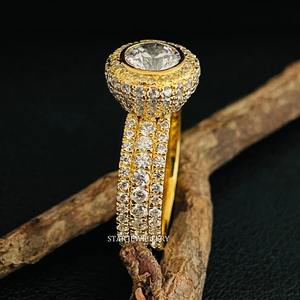 Anillo de Compromiso Solitario de Diamante Cultivado en Laboratorio CVD de 1 Quilate en Oro Sólido de 14K, Certificado IGI, Anillo de Diamante de Corte Redondo de Lujo Cristiano - Product Image 4