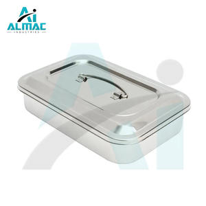 ALMAC Logo personnalisé Plateau de laboratoire chirurgical en acier inoxydable de haute qualité avec couvercle Ensemble d'instruments manuels pour la chirurgie Malinmaus - Product Image 6