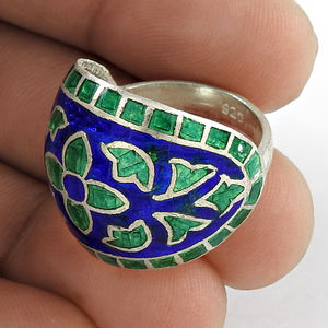 925 Sterling Silver Finger <b>Black</b> Enamel <b>Men's</b> Punk Jewelry Handmade Gemstone <b>Rings</b> <b>Men's</b> <b>Rings</b> 925 Sterling Silver for <b>Men</b> - Product Image 5