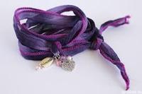 Bracelet de Yoga en ruban de soie pour femmes et hommes, ruban de soie adapté aux bijoux et aux bracelets) 3 couleurs