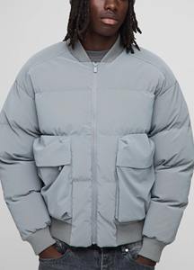 Abrigo de invierno informal para hombre, Chaqueta de algodón transfronteriza con cuello levantado, cierre de cremallera acolchado grueso, chaquetas acolchadas ODM al por mayor - Product Image 4