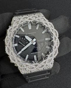 Reloj de Lujo Unisex con Incrustaciones de Diamantes, Correa de Aleación de Cuarzo, Moissanita Personalizada VVS - Product Image 1