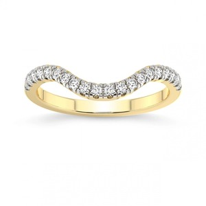 แหวนเพชรโค้งมนประณีต เพชรเลี้ยงในห้องปฏิบัติการ 0.25 กะรัต น้ำหนักรวม 14K ทองคำแท้ สี FG ความสะอาดระดับ VS เพชร 20 เม็ด โค้งมนอย่างอ่อนโยน สวมใส่สบาย - Product Image 2