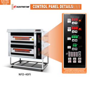 เตาอบไฟฟ้าอุตสาหกรรมเชิงพาณิชย์ Southstar รุ่นใหม่ สเตนเลสสตีล 2 ชั้น 4 ถาด ควบคุมการทำงานแบบตั้งโปรแกรมได้ สำหรับอบข้าวโพด - Product Image 2