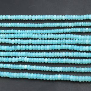 Collar de Perlas de Ópalo Peruano Hermoso y Más Vendido, con Forma de Rondel Facetado, para la Elaboración de Joyas, 13 Pulgadas, 3.5-4.5 mm, Regalo - Product Image 2