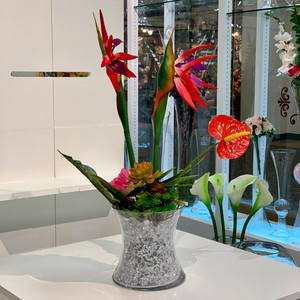VHV0707 - Large Hurricane Concaved Gathering <b>Vase</b> - 7 - Product Image 5
