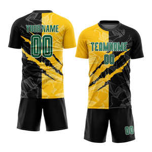 Conjunto de uniforme de fútbol moderno con pantalones cortos elaborado con tela transpirable para equipos profesionales - Product Image 1