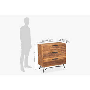 Cajonera tradicional de madera maciza Indiana Lass para sala de estar con patas de muebles duraderas - Product Image 2