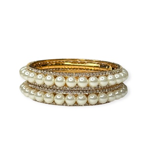 Bracelets en perles tendance plaqués or à la vente chaude, ensemble complet pour mariage, fête festive, tenue traditionnelle à prix de gros - Product Image 3