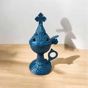Brûleur d'encens en laiton plaqué or de taille moyenne, brûleur en métal pour intérieur et extérieur, design élégant, parfait pour un usage domestique, couleur personnalisée - Product Image 6