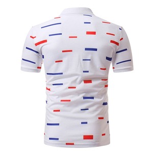 Chemises polo pour hommes de haute qualité à manches courtes, mode estivale, imprimées par sublimation, 100% coton - Product Image 3