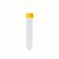Kit de Tubos de Ensayo de Plástico de 10 ml con Tapa de Rosca, Centrífuga, Estériles, Compatibles con Sistemas de Vasos de Orina, Transporte Seguro de Muestras
