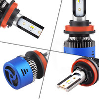 Nouvelles ampoules LED pour phares de voiture, lumière bleue glacée, trois couleurs, 50W, 9005, 9006, systèmes d'éclairage automobile, H4, H7, H11