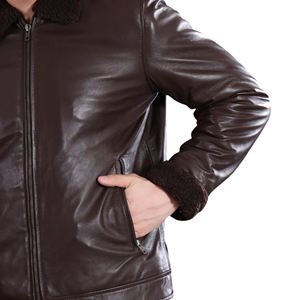 Top Rated Great Quality Men's B-3 Bomber Jackets in Real Sheepskin Leather WW2 Shearling Jackets - Product Image 4