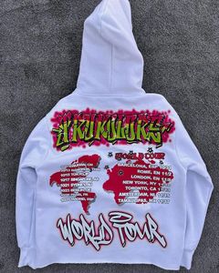 Pull à capuche personnalisé pour hommes 100% coton de haute qualité thermique respirant tissu polaire hiver impression complète - Product Image 3