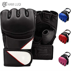 Gants et coussinets en cuir essentiel et cuir PU de 8oz pour l'entraînement de boxe de combat MMA motif imprimé - Product Image 2
