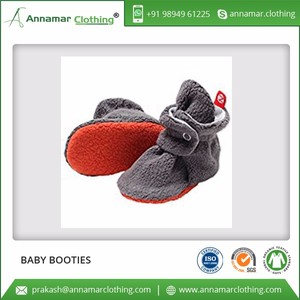 OEM wholesale supply popular design custom made new born stunning color fleece baby booties - Product Image 3