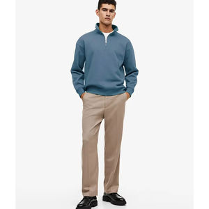 Service OEM, usine personnalisée, sweat-shirts d'hiver pour hommes à demi-zip, haute qualité, design premium, impression numérique, molleton de coton - Product Image 4