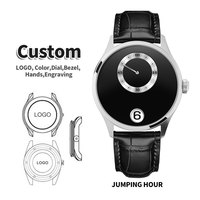 Montre mécanique minimaliste unique à heure sautante automatique Miyota 9015, personnalisable avec logo, fabricant OEM ODM