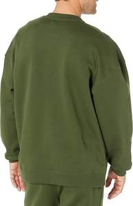 Sweat-shirt ras du cou surdimensionné de la saison d'automne pour hommes, grandes tailles et grandes, motif solide en polyester/coton - Product Image 2