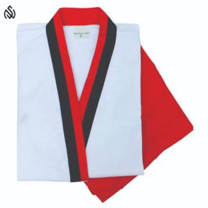 Vente en gros d'uniforme de taekwondo grande taille fabriqué en usine avec logo personnalisé vêtements d'arts martiaux jiu jitsu kimono uniforme de taekwondo - Product Image 6
