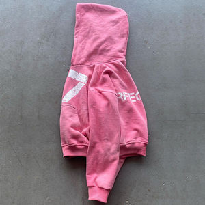 NOUVEAU sérigraphie personnalisée en usine, sweat à capuche en coton épais 450 Gsm pour hommes, sweat à capuche zippé et court surdimensionné - Product Image 5
