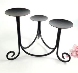 Durable Metal Candle Stand with Black Powder Coating Long-Life Christmas Holder at Low Rate - Product Image 3
