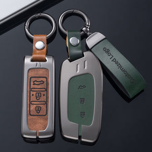 สังกะสีอัลลอยด์รถพับรีโมทคอนโทรลKeyกรณีฝาครอบเชลล์FobสําหรับBaojun Wuling <span class=keywords><strong>510</strong></span> 310 730 560 พวงกุญแจสมาร์ทอุปกรณ์เสริมอัตโนมัติ - Product Image 1