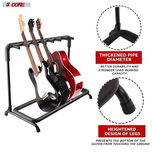 Support de sol pour 5 guitares, 7 emplacements réglables, pour guitares Flying V - Product Image 3