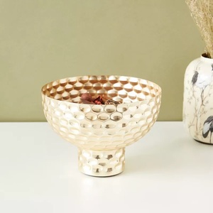 Bol en métal de vente chaude de couleur argentée de conception de petite fleur avec le métal de grande qualité aux prix bon marché avec des tailles 21x23x25 cm - Product Image 2