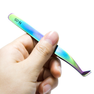 Kit de pincettes à cils en acier inoxydable, marque privée, ensemble de 5 pinces à sourcils pour filles avec pochette en cuir - Product Image 5