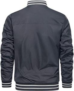 Venta caliente personalizado hombre chaqueta de talla grande Oem hombres chaqueta de bombardero sólido liso de alta calidad transpirable hombres chaqueta de Bombardero - Product Image 6