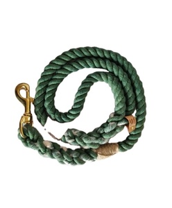 Laisse de chien en corde OMBRE, corde en coton tressée à la main, collier et laisse de chien - Product Image 1