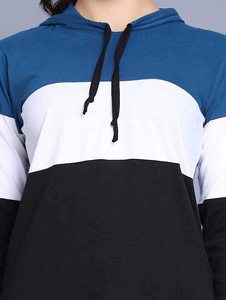 OEM Custom Women's Plus Size Cropped <b>Hoodie</b> Long <b>Sleeve</b> Washed Hip Hop Pullover Tops Shirred Waist Streetwear for Autumn/Winter - Product Image 4