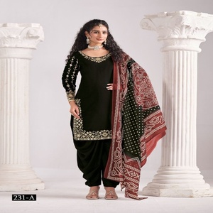 Indian Outfit PV Chanderi With Embroidery Work Salwar Suit Woman Fashion Exporter Online Shopping India Wholesale Factory <b>Supply</b> - Product Image 1
