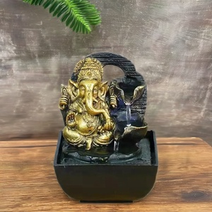 Estatua de <span class=keywords><strong>Buda</strong></span> de resina para interiores Ywbeyond, fuente de agua Zen de mesa, cascada, decoración del hogar, bomba eléctrica, producto artesanal - Product Image 2