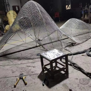 Escultura de roca de acero inoxidable, luz LED de Metal personalizada para jardín al aire libre, a <span class=keywords><strong>la</strong></span> venta - Product Image 4