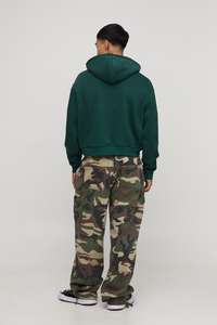 เสื้อสเวตเตอร์ผ้าฝ้ายสีเขียวสำหรับผู้ชายเสื้อผ้าแนวสตรีท2025ออกแบบโลโก้ได้ตามต้องการ - Product Image 4