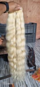 Cheveux tissés de bonne qualité, cheveux blonds, cheveux humains, produits capillaires, extensions de cheveux, cheveux blonds indiens, cheveux blonds soyeux - Product Image 4