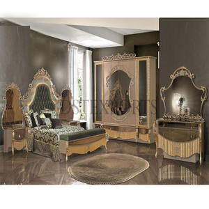 Exclusivos Juegos de Muebles de Dormitorio Modernos de Madera de Teca con Espejo, Cama de Diamante de Lujo, Calidad Premium, Tamaño Personalizable - Product Image 1