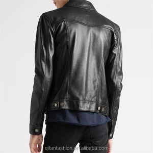 Veste courte en cuir nubuck avec col personnalisé et poches plaquées pour homme et femme antibactérienne - Product Image 6